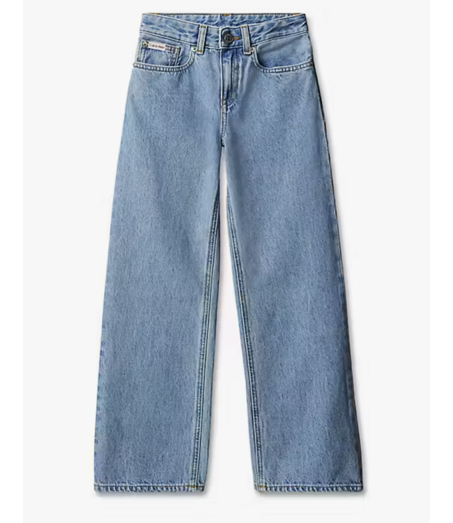 Calvin Klein HR WIDE LEG Stone Mid Blue Wash