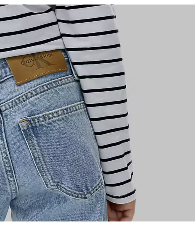 Calvin Klein HR WIDE LEG Stone Mid Blue Wash