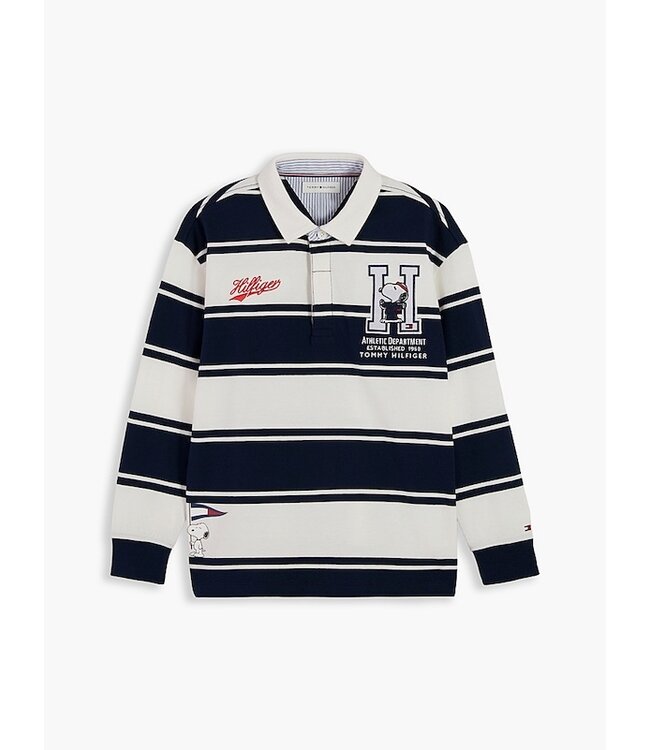 Tommy Hilfiger PEANUTS RUGBY POLO Dark Blue/ Off white Stripes
