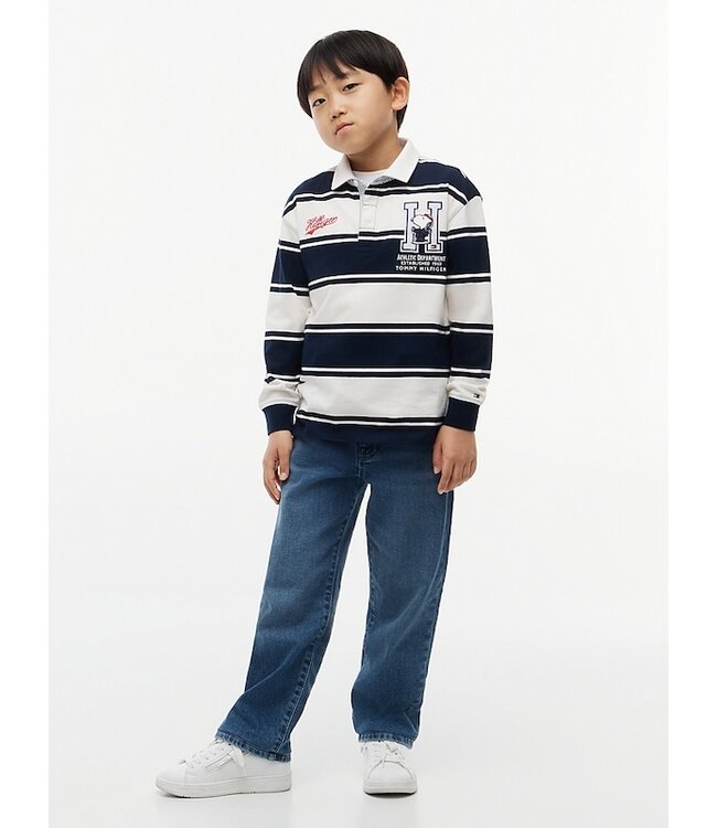 Tommy Hilfiger PEANUTS RUGBY POLO Dark Blue/ Off white Stripes