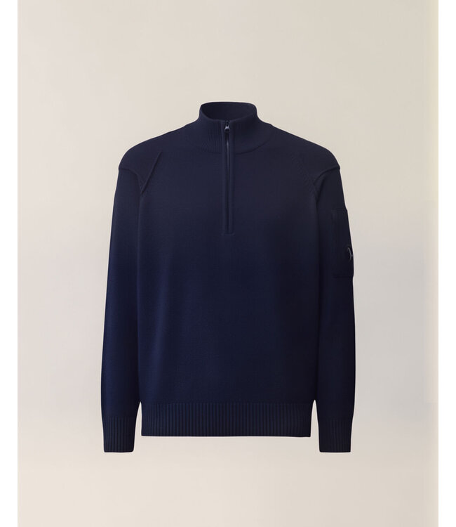 CP Company TRICOT WITH ZIP TOTAL ECLIPSE BLUE