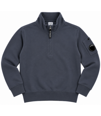 CP Company SWEATER WITH ZIP TOTAL ECLIPSE BLUE