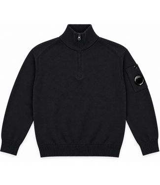 CP Company TRICOT WITH ZIP BLACK