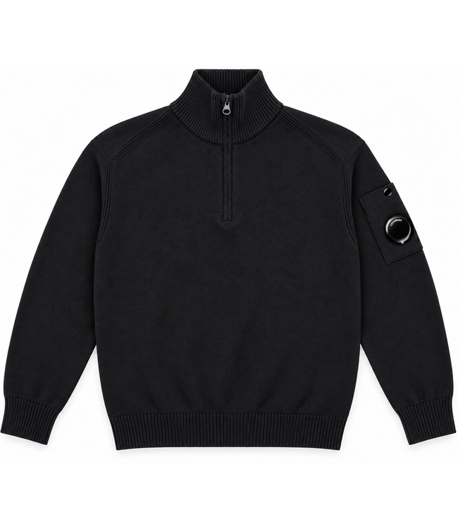 CP Company TRICOT WITH ZIP BLACK