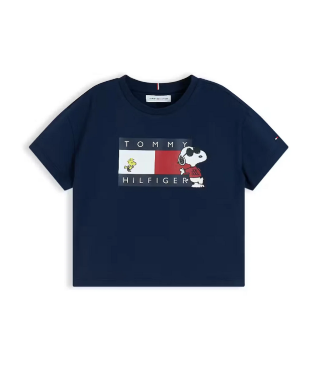 Tommy Hilfiger PEANUTS FLAG TEE SS Dark Blue