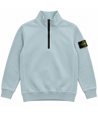 STONE ISLAND HALFZIP POLO POWDER BLUE