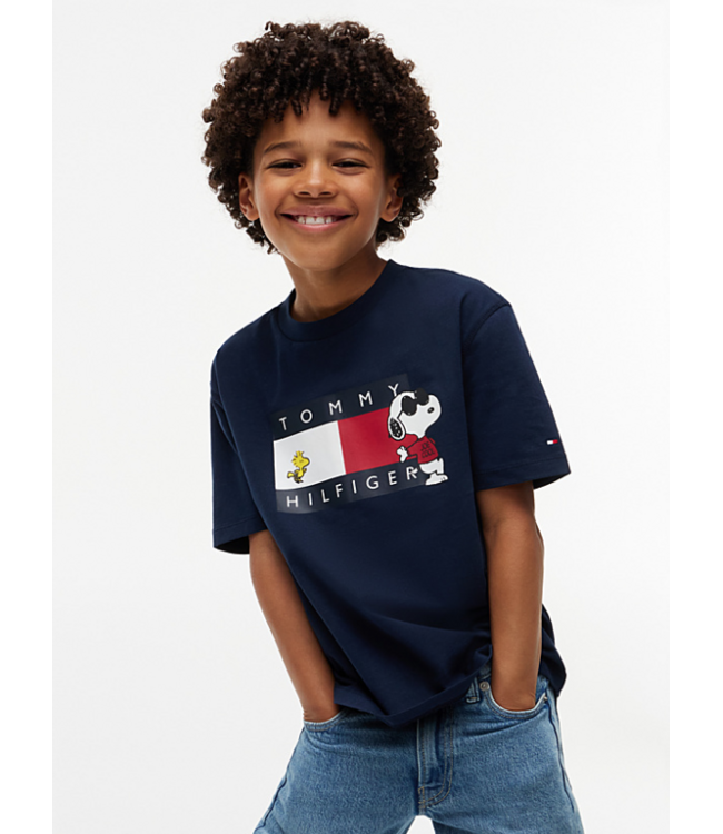 Tommy Hilfiger PEANUTS GRAPHIC TEE Dark Blue