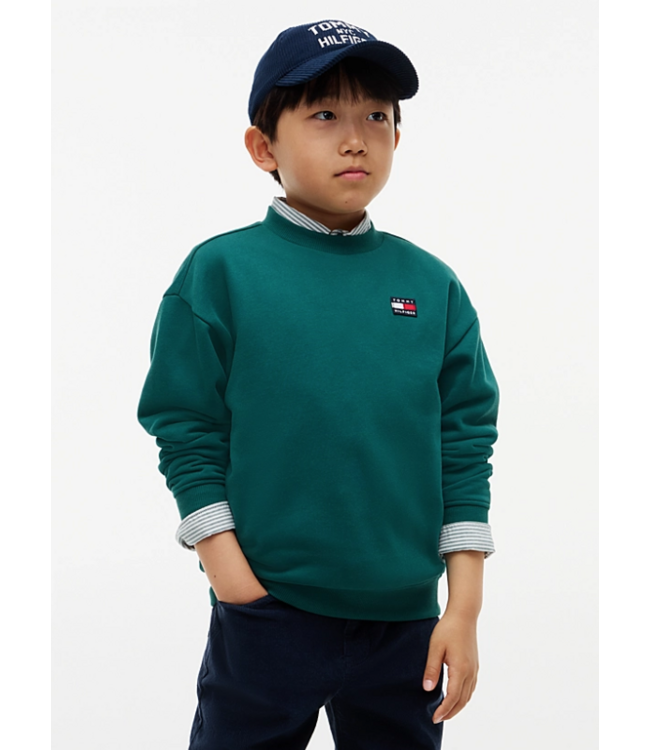 Tommy Hilfiger FLAG HERITAGE CREWNEck sweater Rural Green