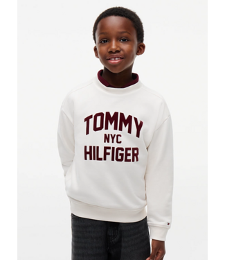 Tommy Hilfiger BRAND LOVE CREWNECK SWEATER Off White
