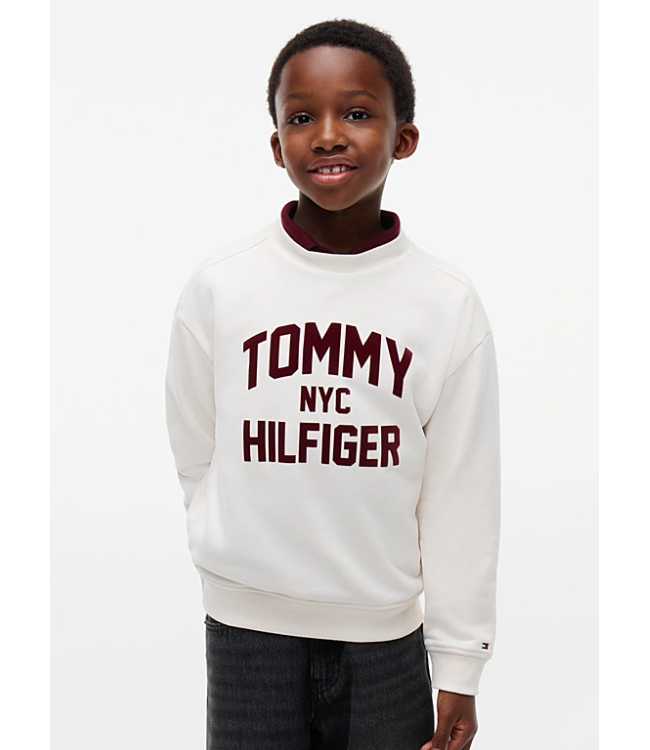 Tommy Hilfiger BRAND LOVE CREWNECK SWEATER Off White