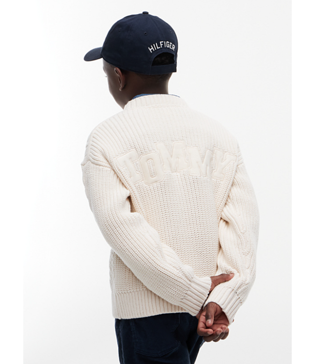 Tommy Hilfiger HEAVY COTTON CABLE SWEATER DARK BLUE
