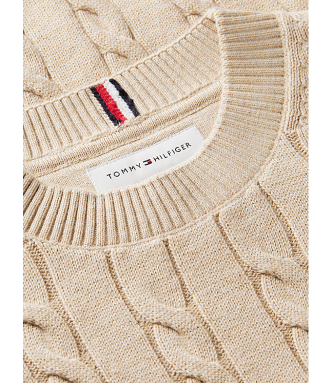 Tommy Hilfiger COTTON CABLE SWEATER Gentle Gold