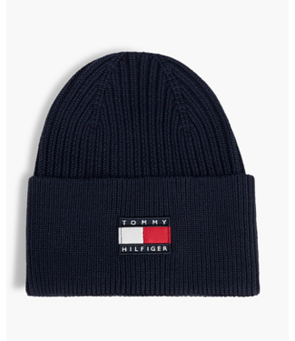 Tommy Hilfiger HERITAGE FLAG BEANIE DARK BLUE