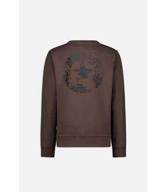 Airforce FADED ROUND SWEATER Dark Coffee\True Black