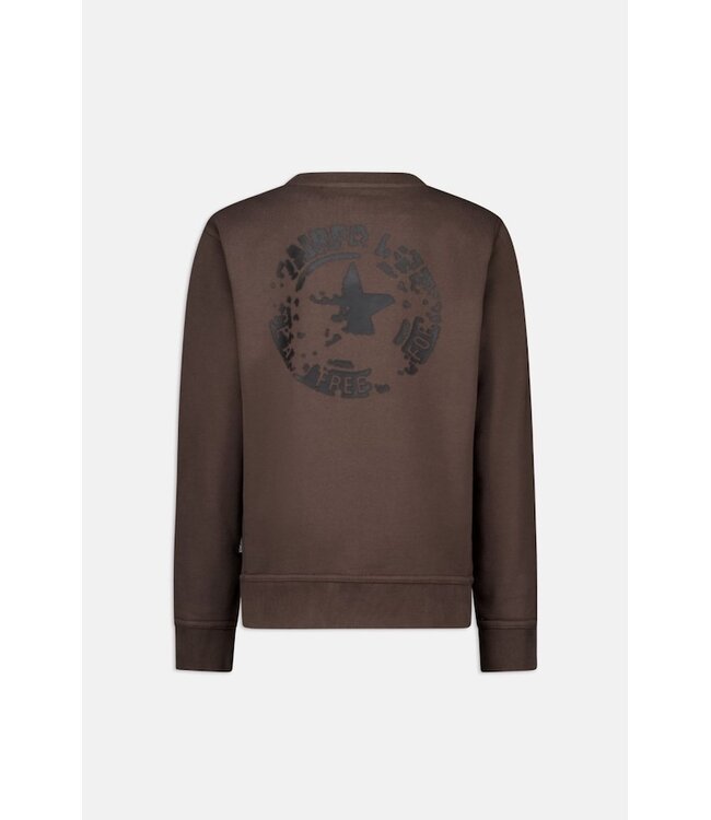 Airforce FADED ROUND SWEATER Dark Coffee\True Black