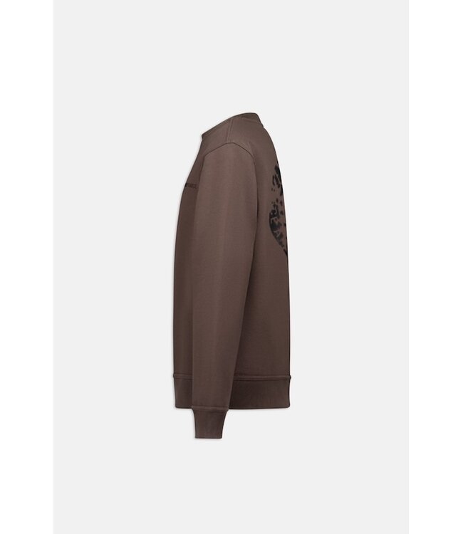 Airforce FADED ROUND SWEATER Dark Coffee\True Black
