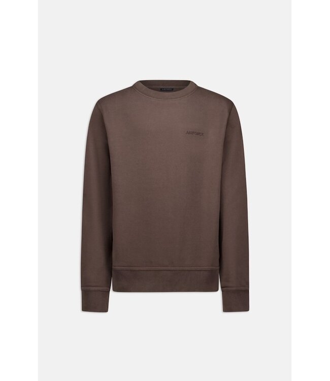 Airforce FADED ROUND SWEATER Dark Coffee\True Black
