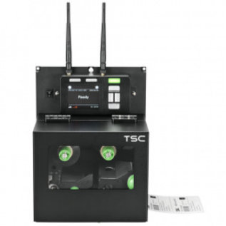 TSC label printer (Print Engine), thermal transfer, 12 dots/mm (300 dpi), media width (max.): 114 mm, print width (max.): 104 mm, ribbon core: 25,4mm, speed (max.): 356 mm/s, USB, RS232, parallel, Ethernet, TSPL, RAM: 512 MB, Flash: 512 MB, display (colour),