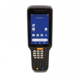 Datalogic portable data collection device, 2D, imager (standard range), keypad (28 keys, numeric), Green Spot, 10,9cm (4,3''), Bluetooth, Wi-Fi (802.11ac), NFC, Qualcomm 660, 2.2GHz, RAM: 3 GB, Flash: 32 GB, Android (10), protection class: IP65, incl.: battery, 350