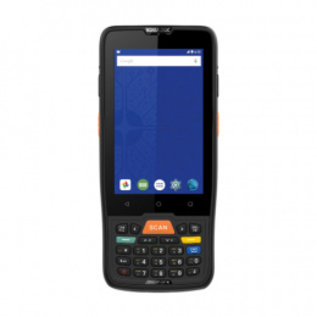 Datalogic portable data collection device, 2D, imager, keypad (numeric), Green Spot, Cam (8MP, auto-focus), 10.5 cm (4''), USB-C, Bluetooth, Wi-Fi (802.11ac), NFC, Micro SD-Slot, resolution: 800x480 pixels, Qualcomm Octa Core, 2.0 GHz, RAM: 3 GB, Flash: 32 GB, Andr