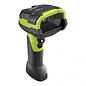 Zebra handscanner, industrie, 1D, lineaire imager, extended range, multi interface (RS232, KBW, USB), protection class: IP67, incl.: kabel (USB), kleur: zwart, groen