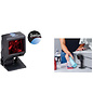 Honeywell presentation scanner, retail, 1D, laser, omnidirectional, IR bar code sensor, switchable scan pattern, 1650 scans/sec., incl.: cable (RS232, straight, 2.9 m), power supply unit (EU), stand, colour: black