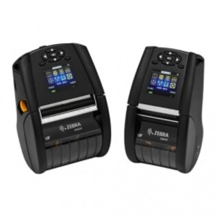 Zebra mobile printer, direct thermal, 8 dots/mm (203 dpi), media width (max.): 104 mm, print width (max.): 104 mm, roll diameter (max.): 66mm, speed (max.): 115 mm/sec., Bluetooth, linerless platen, Label Taken Sensor, display, Black Mark Sensor, Gap Sensor, EP
