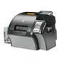 Zebra kaartprinter , dubbelzijdig kaart printen, retransfer afdruk (4-kleuren, monochroom), resolutie: 24 dots/mm (600 dpi), snelheid(max): 180 kaarten/uur, USB, Ethernet, kaart doorvoer (max. 150 kaarten), laminering (dubbelzijdig), incl.: netsnoer (EU, UK)