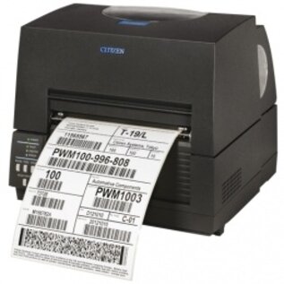 CITIZEN label printer , thermal transfer, resolutie: 8 dots/mm (203 dpi), mediabreedte (max): 178 mm, printbreedte (max.): 168 mm, snelheid(max): 150 mm/s, dual interface (RS232, USB), emulatie, ZPLII, Datamax, incl.: roller feed, incl.: EU, software, label desig