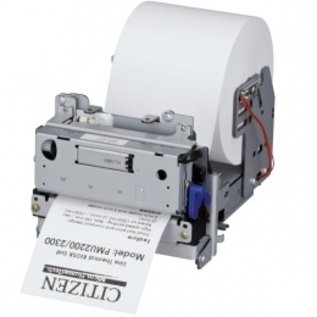 CITIZEN installation printing mechanism, direct thermal (two-colour), 8 dots/mm (203 dpi), RS232, media width (max.): variable paper width (58/67/80/83mm), print width (max.): 80 mm, speed (max.): 150 mm/s, presenter, order separately: interface cable, power supp