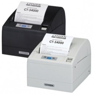 CITIZEN label printer , direct thermisch (tweekleurige), 8 dots/mm (203 dpi), mediabreedte (max): 112 mm, printbreedte (max.): 104mm, 150 mm/s, USB, parallel, afsnijdmechanisme, etiketten sensor, ESC/POS, incl.: voeding, apart bestellen, interface kabel, kleur: w