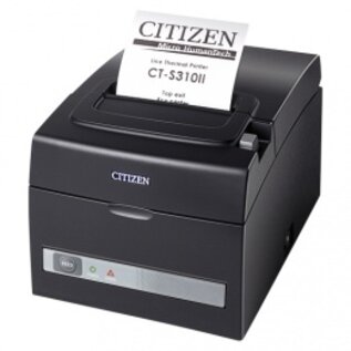 CITIZEN bonprinter , direct thermisch, 8 dots/mm (203 dpi), variable papierbreedte (58/ 80 mm), printbreedte (max.): 72mm, 160mm/s, dual interface (USB, ethernet), afsnijdmechanisme, ESC/POS, incl.: kabel (USB), netsnoer (EU), papier breedte adapter, wandmontage