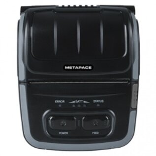 METAPACE mobiele printer, direct thermisch, 8 dots/mm (203 dpi), mediabreedte (max): 80 mm, printbreedte (max.): 72mm, diameter rol (max.): 50mm, snelheid(max): 100 mm/sec., USB, RS232, Bluetooth, ESC/POS, RAM: 64 MB, Flash: 32 MB, incl.: voeding, netsnoer, riem c