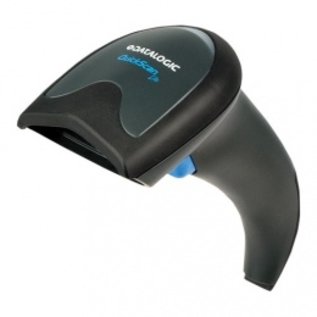 Datalogic handheld scanner, 2D, imager (wide angle, white), Green Spot, USB, IP42, incl.: cable (USB, coiled, 2 m), colour: black