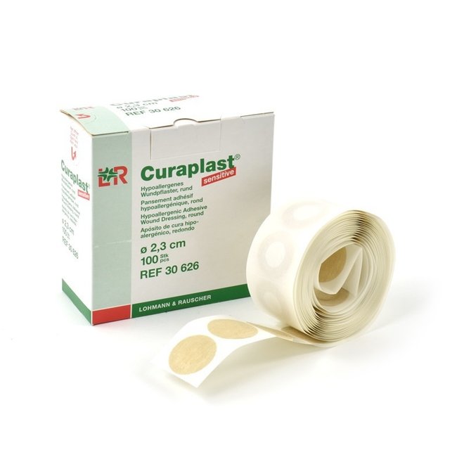 Curaplast Sensitive pleister rond diameter 2,3 cm (100 stuks)