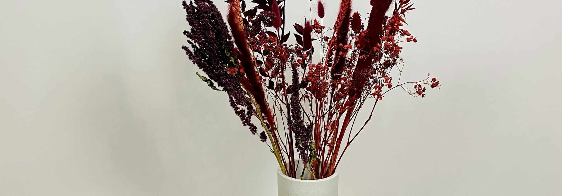 Droogboeket 'Red Velvet' - S