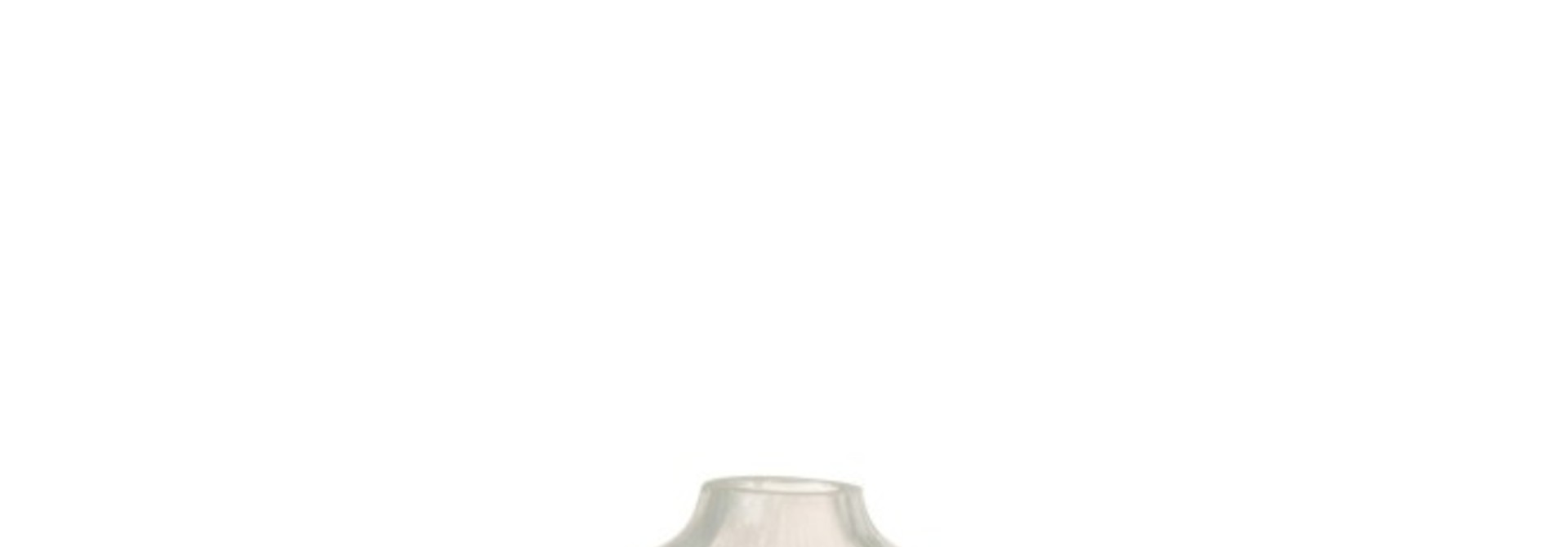 Vaas Ribbels Hoog Glas Wit