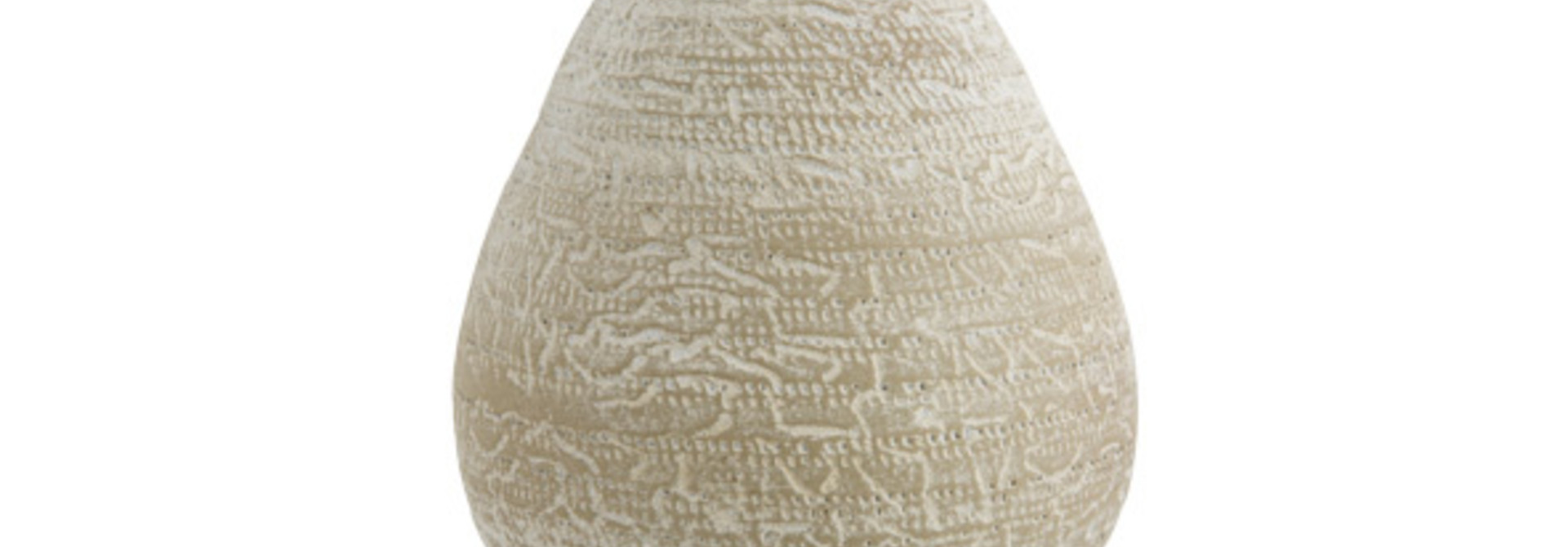 Vaas rough wash beige aardewerk