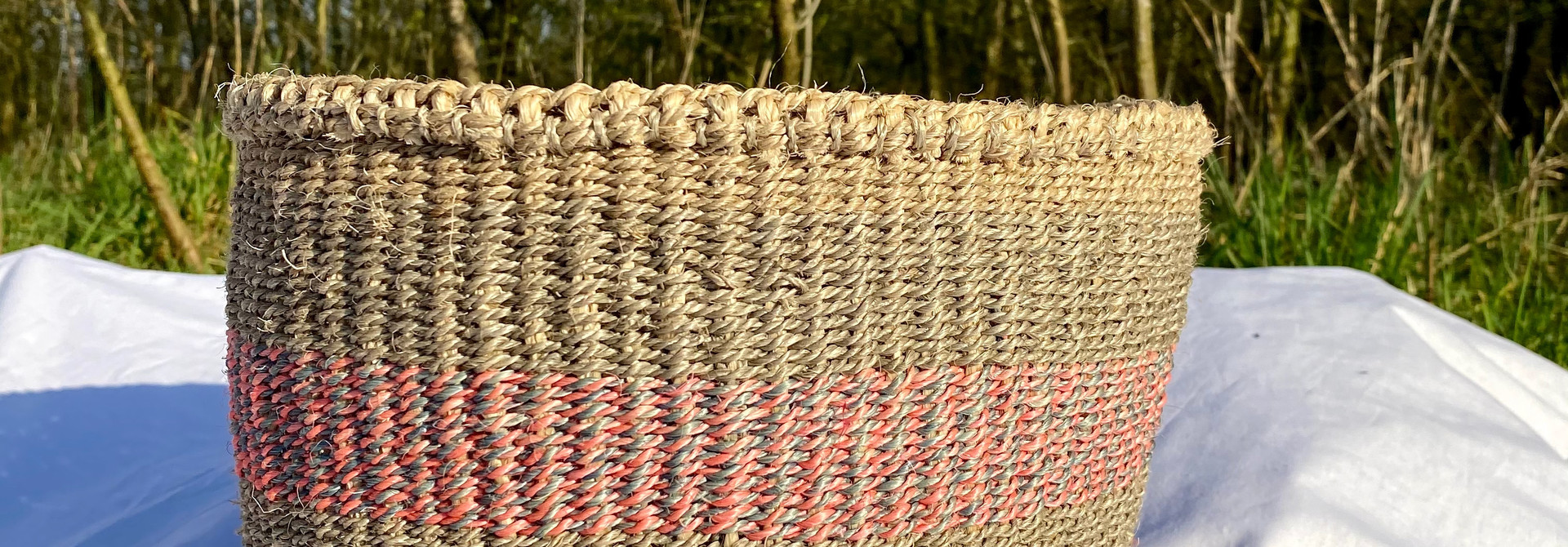 Hadithi Basket - Medium colorfull / natural