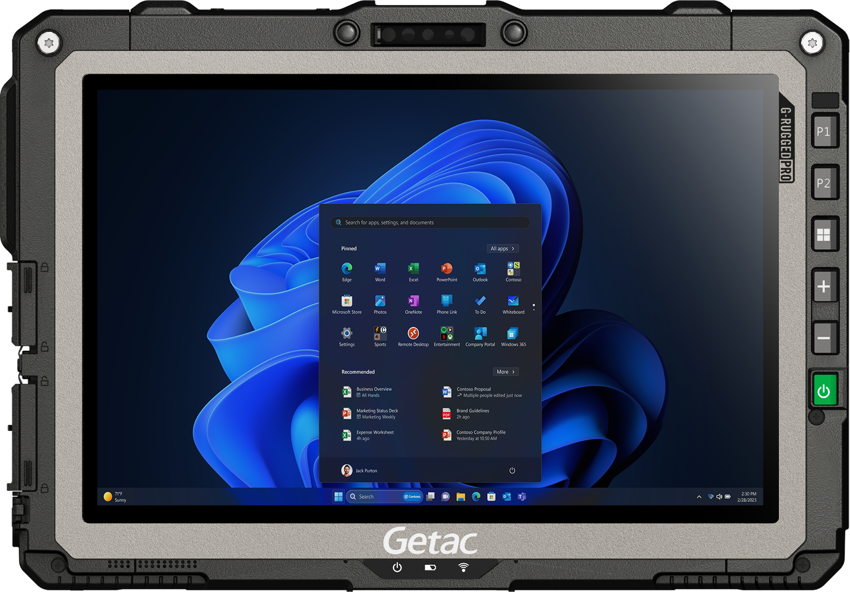 Winac R Tablet Getac UX10 G2-R Rugged tablet - Jenson ATEX depot