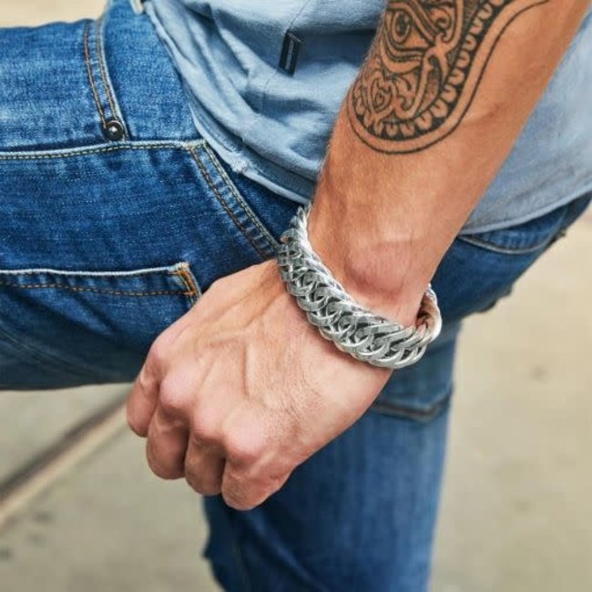 Buddha to Buddha Chain big Bracelet Silver