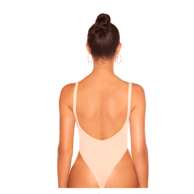 L.A Sisters LOW CUT BASIC SWIMSUIT CREAM