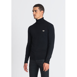 MMSW01078 BASIC COL SWEATER BLACK