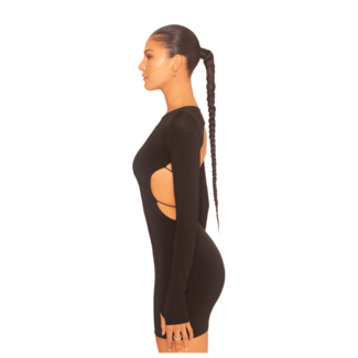 L.A Sisters LOW BACK STRING MINI DRESS BLACK