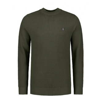 Dstrezzed CREW NECK STRUCTURE KNIT DARK ARMY