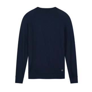 Dstrezzed MOCK NECK SOFT COTTON MELANGE DARK NAVY