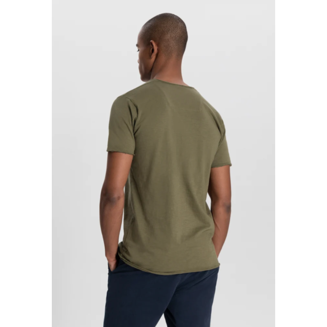 Dstrezzed STEWART V-NECK S/S SLUB JERSEY ARMY GREEN
