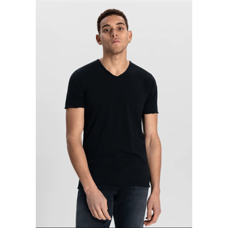 Dstrezzed STEWART SLUB JERSEY BLACK