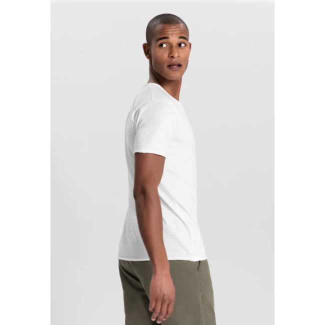 Dstrezzed STEWART V-NECK S/S SLUB JERSEY WHITE