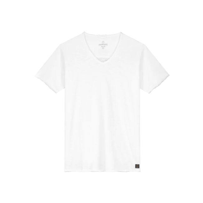 Dstrezzed STEWART V-NECK S/S SLUB JERSEY WHITE